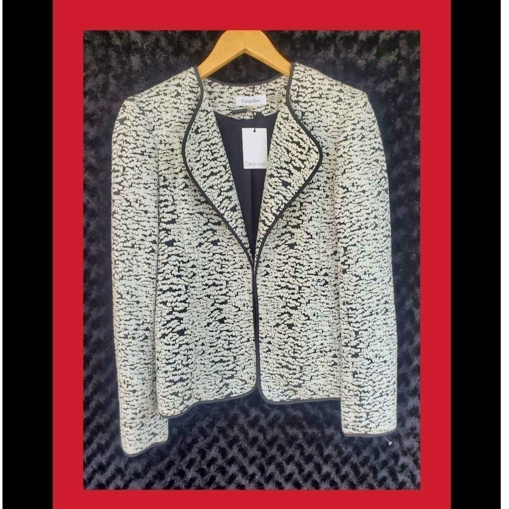 Calvin Klein open front blazer